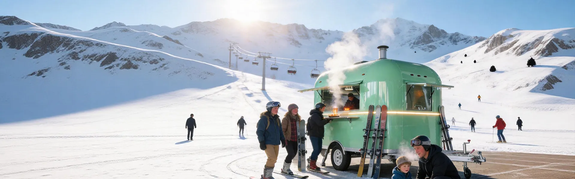 Camion de nourriture en acier inoxydable