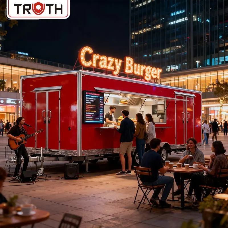 Remorque alimentaire mobile commerciale avec salle de bain