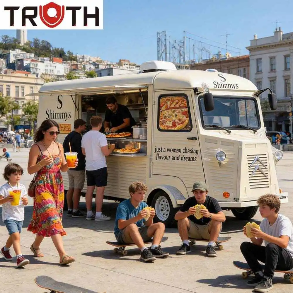 Camion de restauration rapide à pizza électrique entièrement équipé