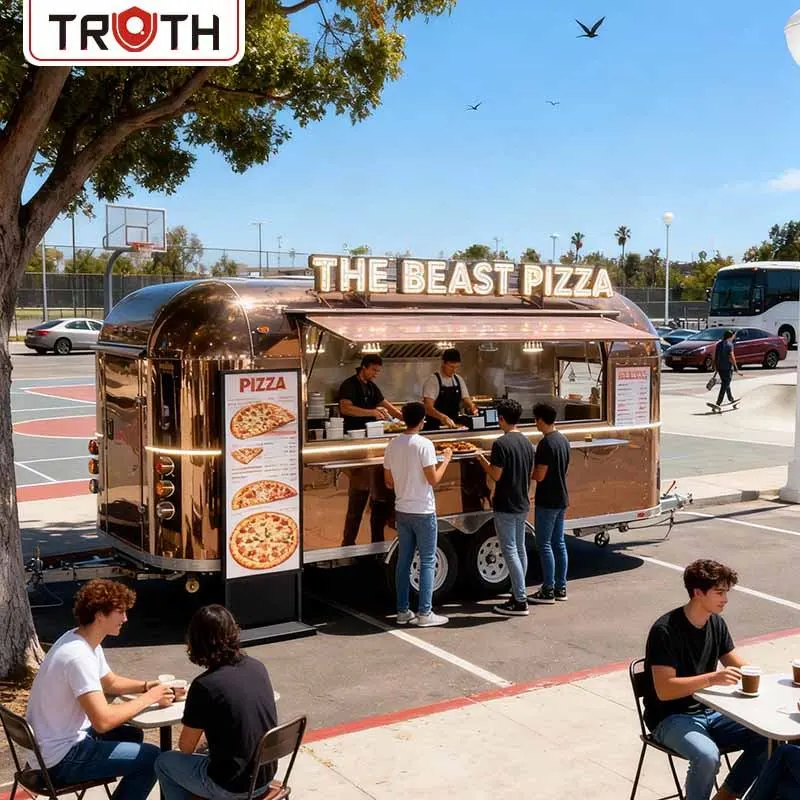 Pizza de chariot de camion de nourriture