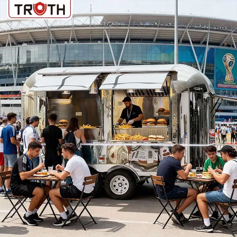 Remorque de nourriture pour hot-dogs entièrement équipée pour la restauration