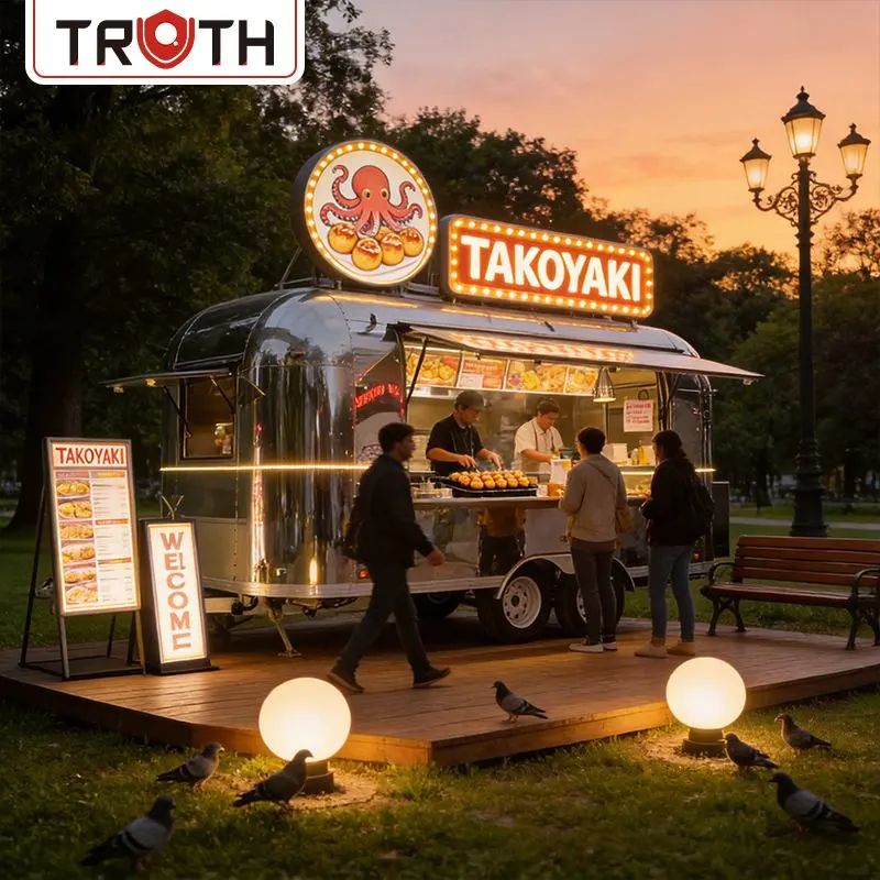 Cuisine mobile de remorques à tacos entièrement équipées