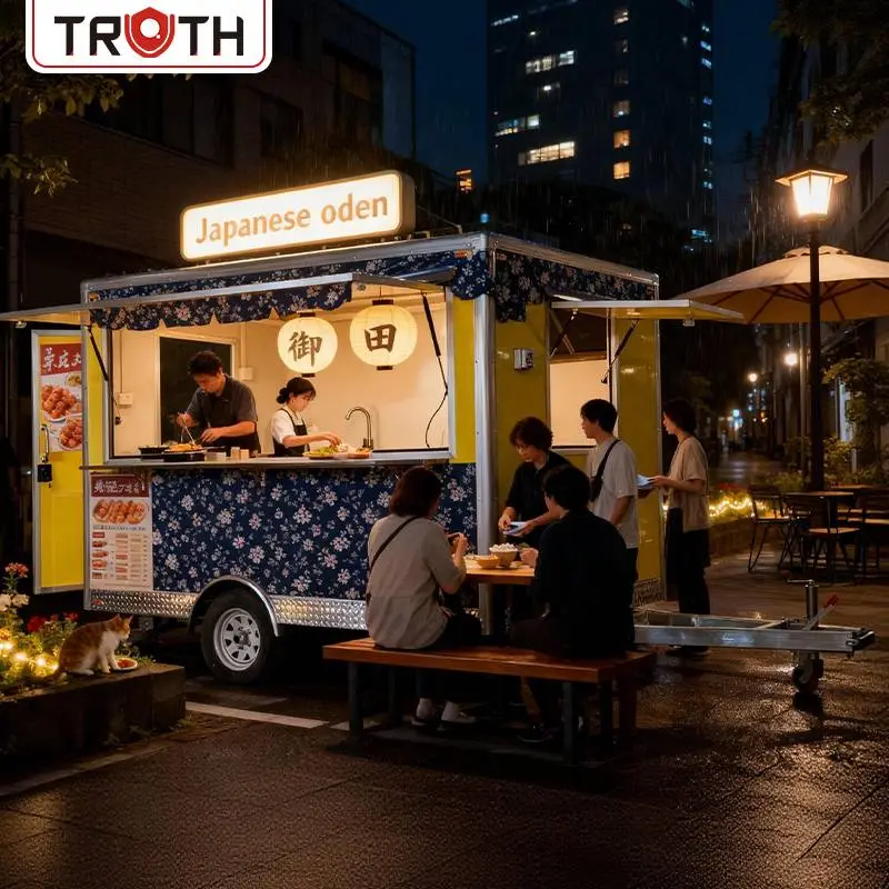 Camion de nourriture pour barbecue, équipement de gril