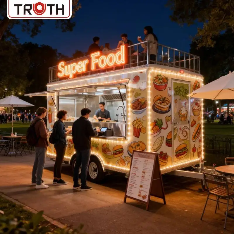 Camion de restauration rapide Hot Dog avec cuisine complète