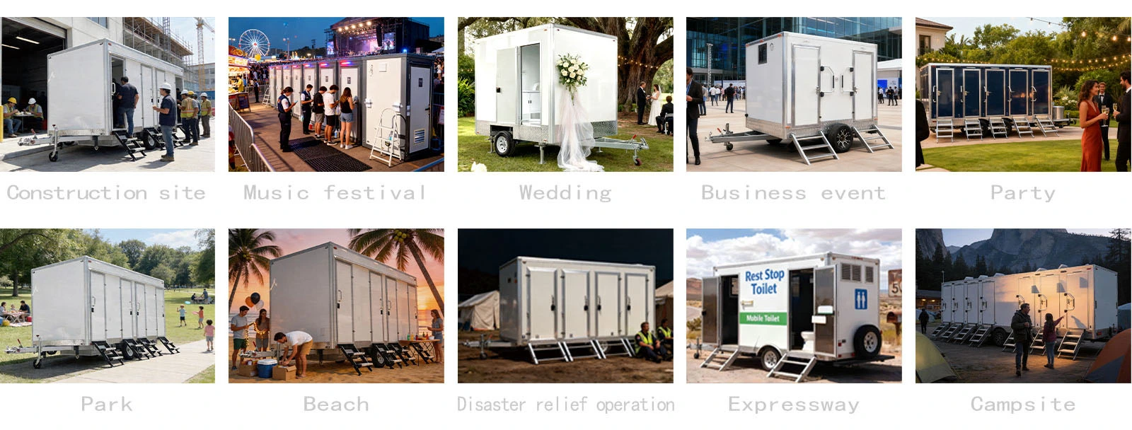 Portable Washroom Mobile Toilet Trailer