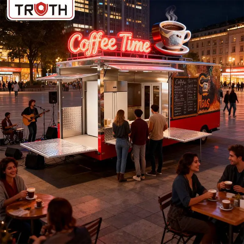 Camion de nourriture de conteneur mobile pour le café