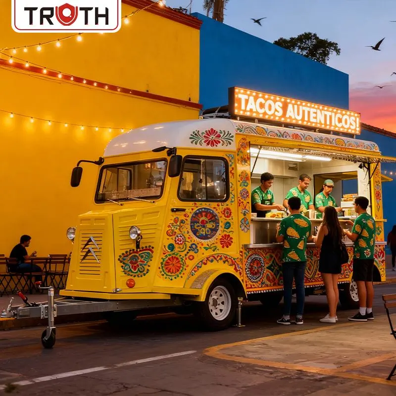 Remorque alimentaire mobile électrique pour tacos