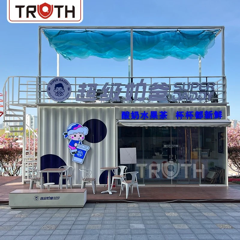 Remorque de magasin de conteneurs mobiles, camion de nourriture de rue